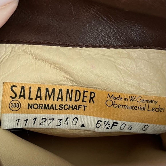 Salamander Brown Leather Western Style  Boots with Fringe Detail 6.5 NEW - Picture 13 of 14